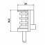 Luxell Întrerupător rotativ cuptor cu 3 căi ax metalic - 4301707D